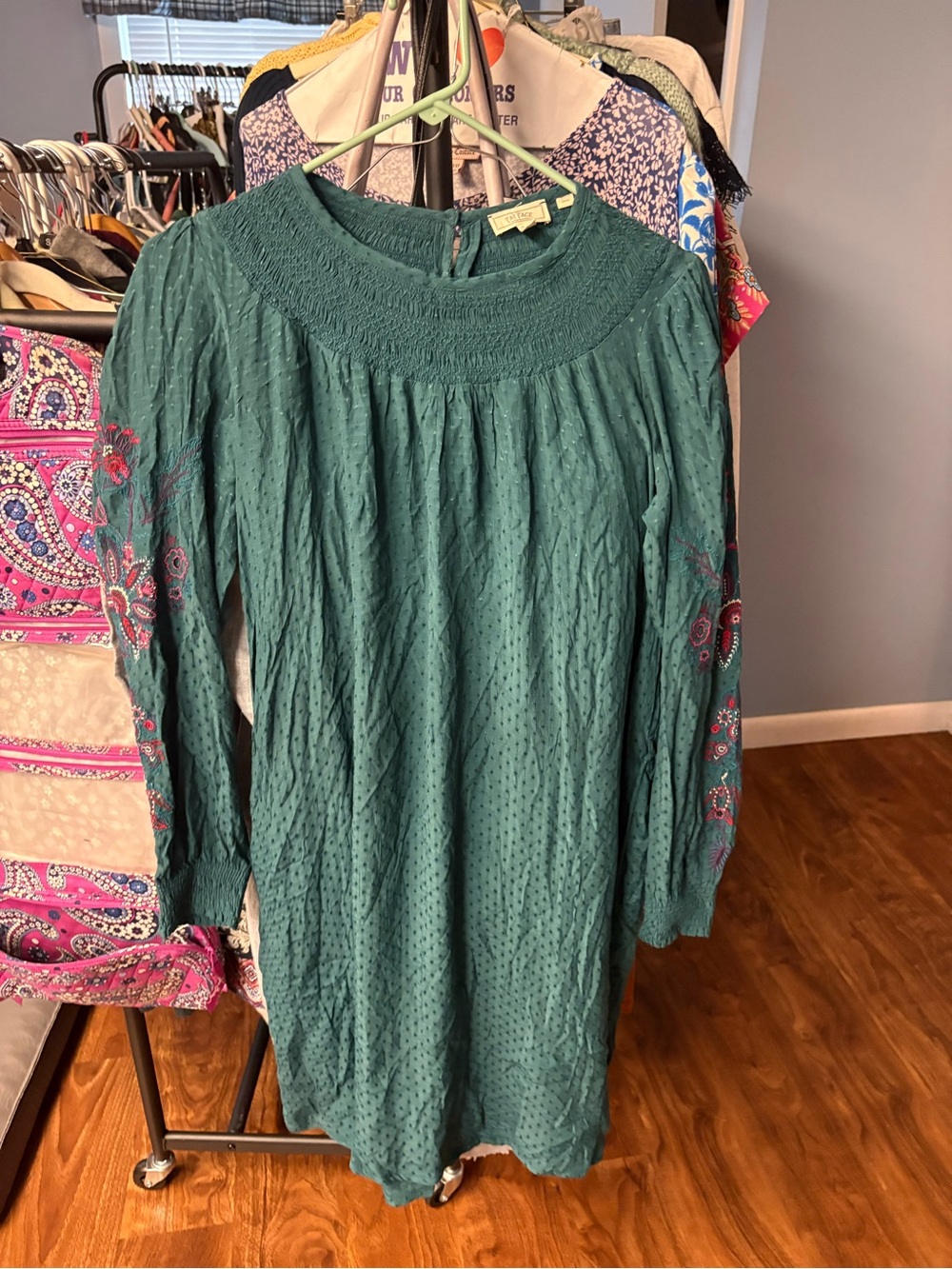 Stunning Teal Embroidered Boho Blouse by FatFace (UK 10 / US 6